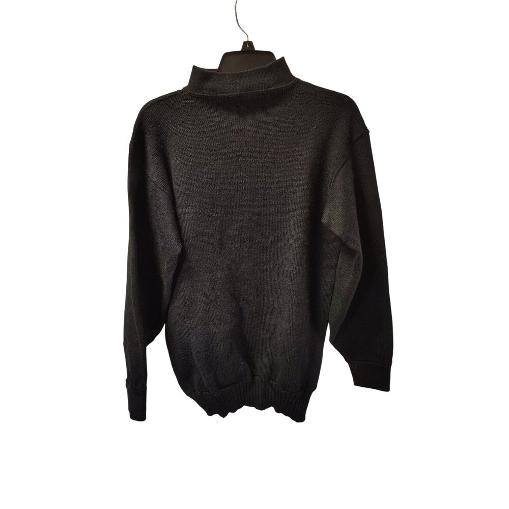 VTG Manchester‎ Knitted Fashion Men's XL Black Wool Sweater
